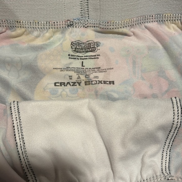 Sponge bob square pants crazy boxers size Large - Picture 2 of 3